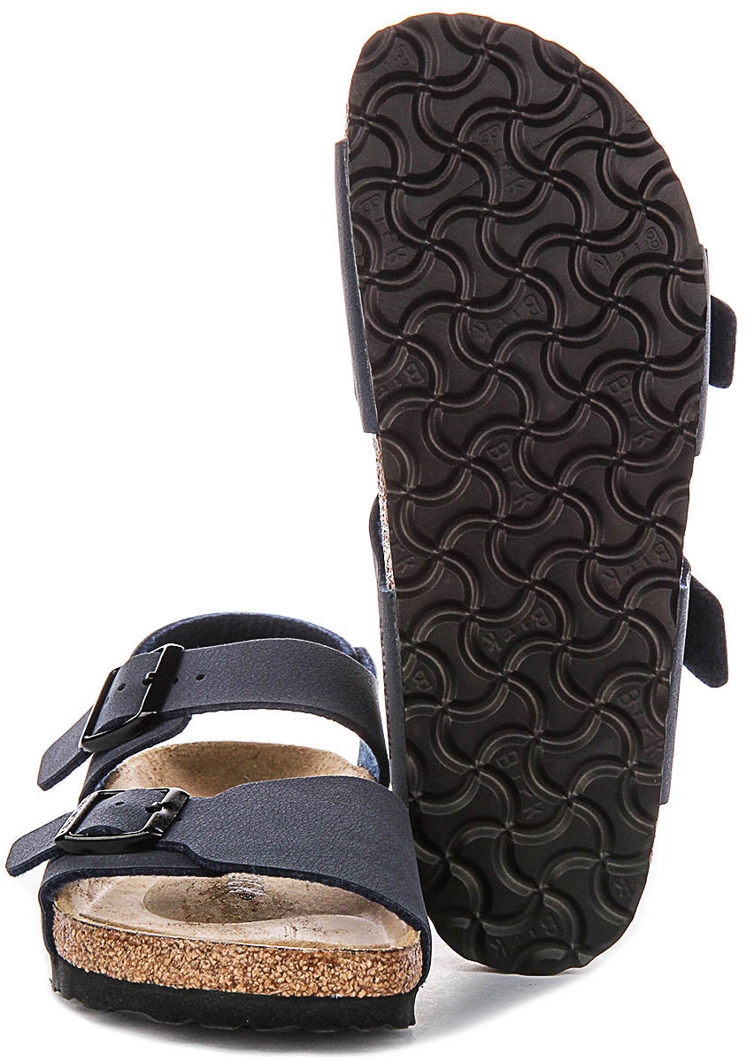 Chaussures New York Birkenstock | matière synthétique emblématique Birkenstock bleu marine pour enfants - coupe étroite
