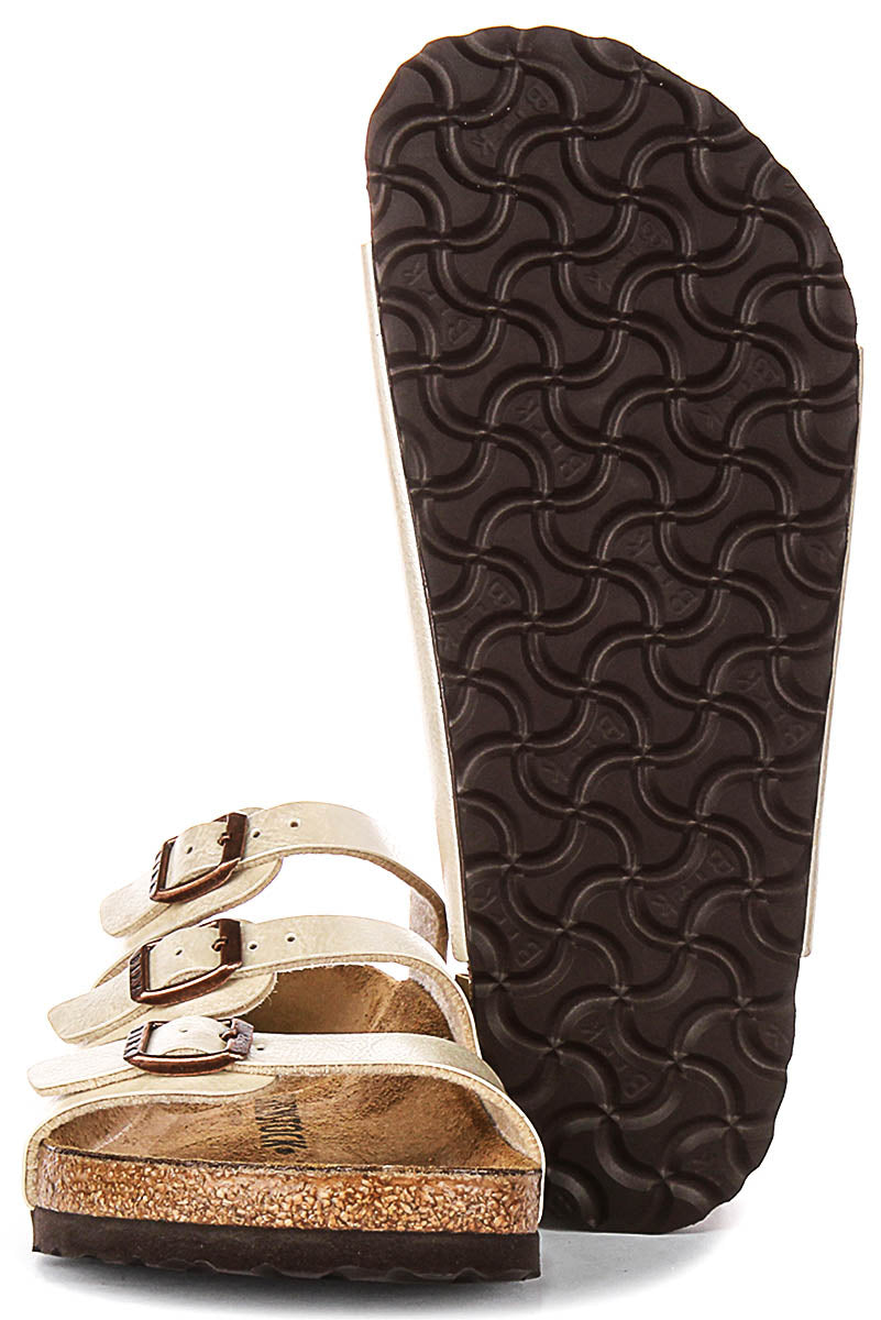 Sandales Birkenstock Florida | Birko-Flor blanc perle pour femme - coupe standard