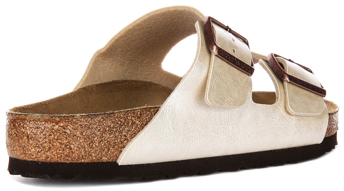 Sandali Birkenstock Arizona | Birko-Flor bianco perla per donna - calzata regolare