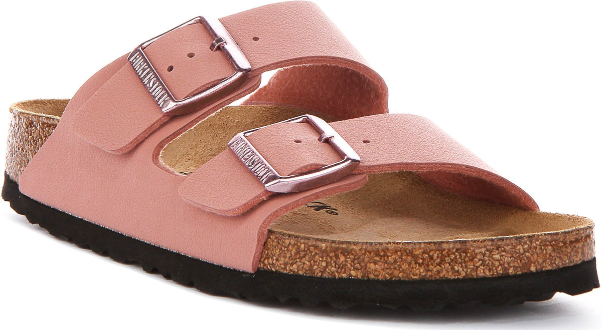 Birkenstock Arizona-sandaler | Rosa Birko-Flor för barn – smal läst