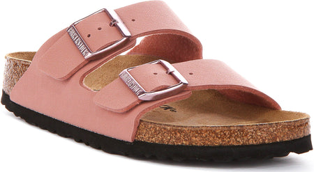 Birkenstock Arizona-sandaler | Rosa Birko-Flor för barn – smal läst