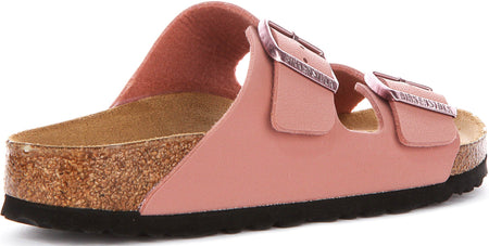 Birkenstock Arizona-sandaler | Rosa Birko-Flor för barn – smal läst