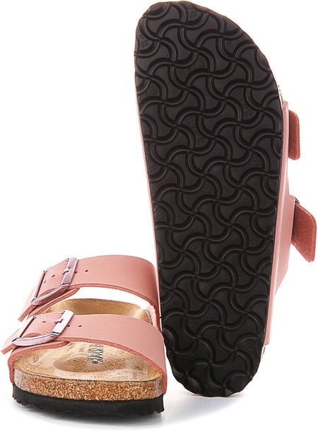 Birkenstock Arizona-sandaler | Rosa Birko-Flor för barn – smal läst
