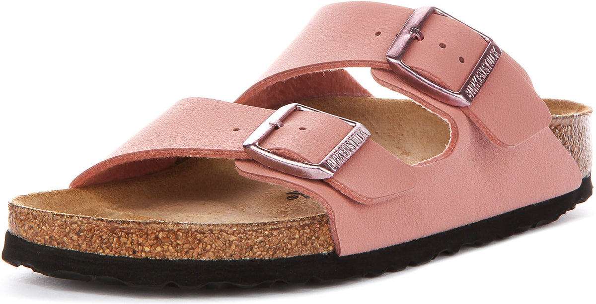 Birkenstock Arizona-sandaler | Rosa Birko-Flor för barn – smal läst