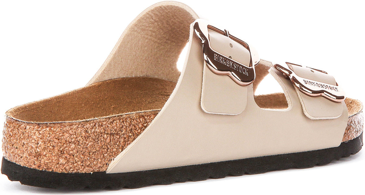 Birkenstock Arizona-sandalen | Zandkleurig Birko-Flor - Bloemenprint voor kinderen - normale pasvorm