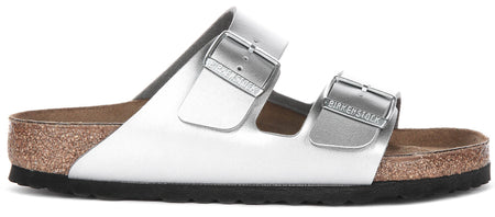 Sandali Birkenstock Arizona | Birko-Flor color argento da donna, calzata regular
