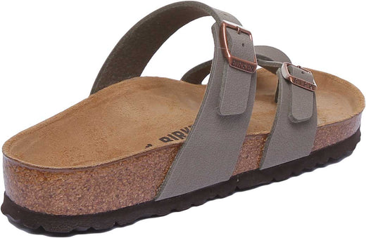 Sandali Birkenstock Mayari | Birko-Flor color pietra - finitura metallizzata da donna