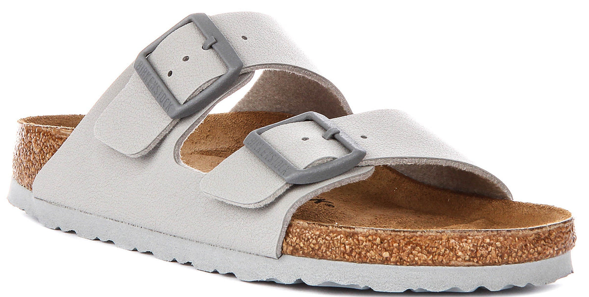 Sandales Birkenstock Arizona | Birko-Flor pierre pour femme - Coupe étroite