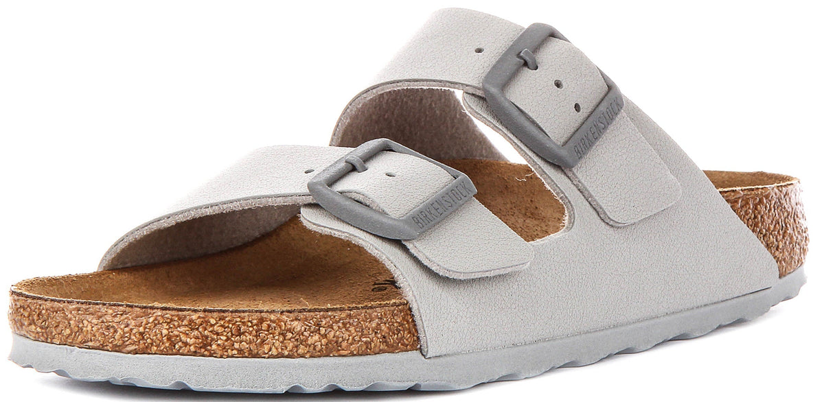 Sandales Birkenstock Arizona | Birko-Flor pierre pour femme - Coupe étroite