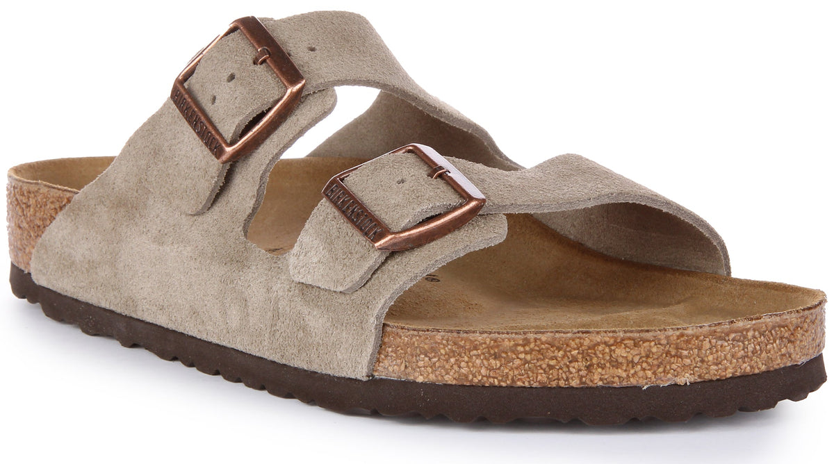 Sandali Birkenstock Arizona | Pelle scamosciata color tortora da uomo e da donna