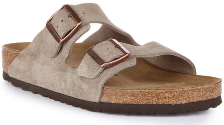 Sandali Birkenstock Arizona | Pelle scamosciata color tortora da uomo e da donna