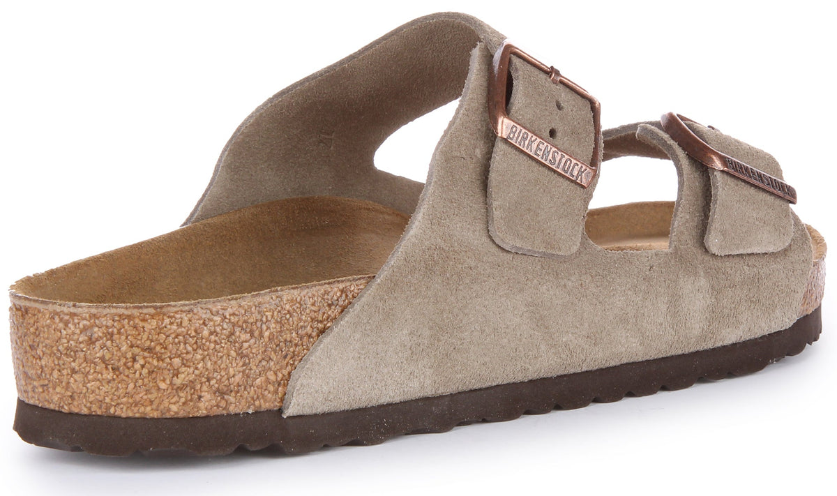 Sandali Birkenstock Arizona | Pelle scamosciata color tortora da uomo e da donna