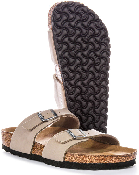 Birkenstock Sydney-träskor | Taupefärgad Birko-Flor – vegananpassade för kvinnor