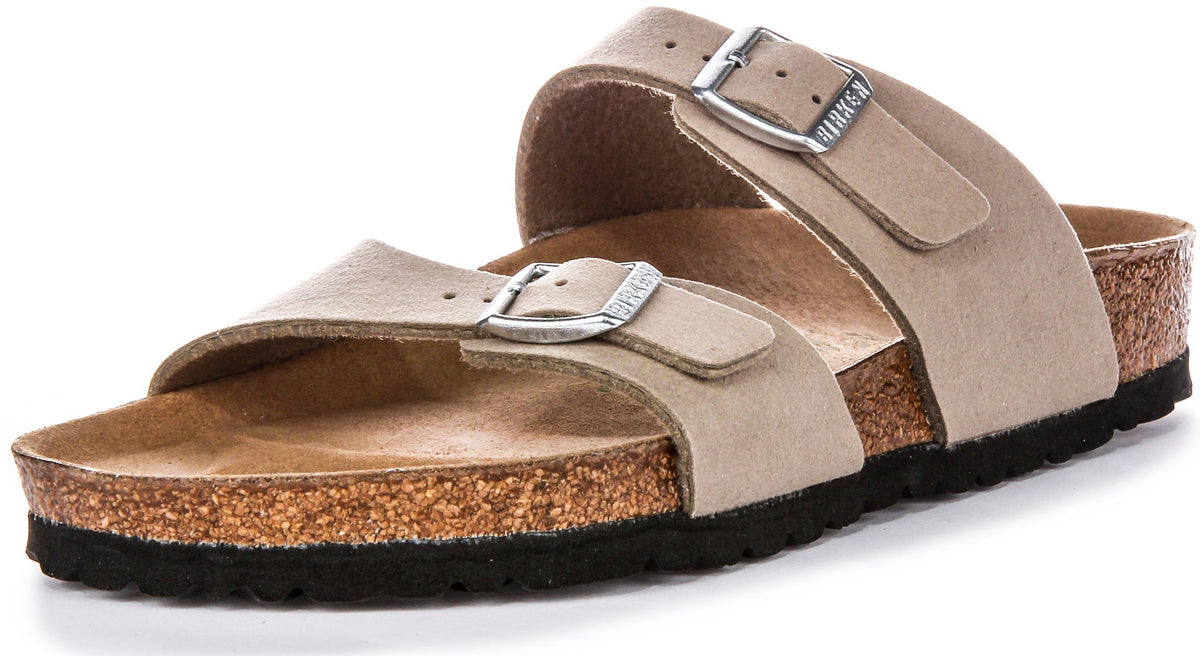 Birkenstock Sydney-träskor | Taupefärgad Birko-Flor – vegananpassade för kvinnor