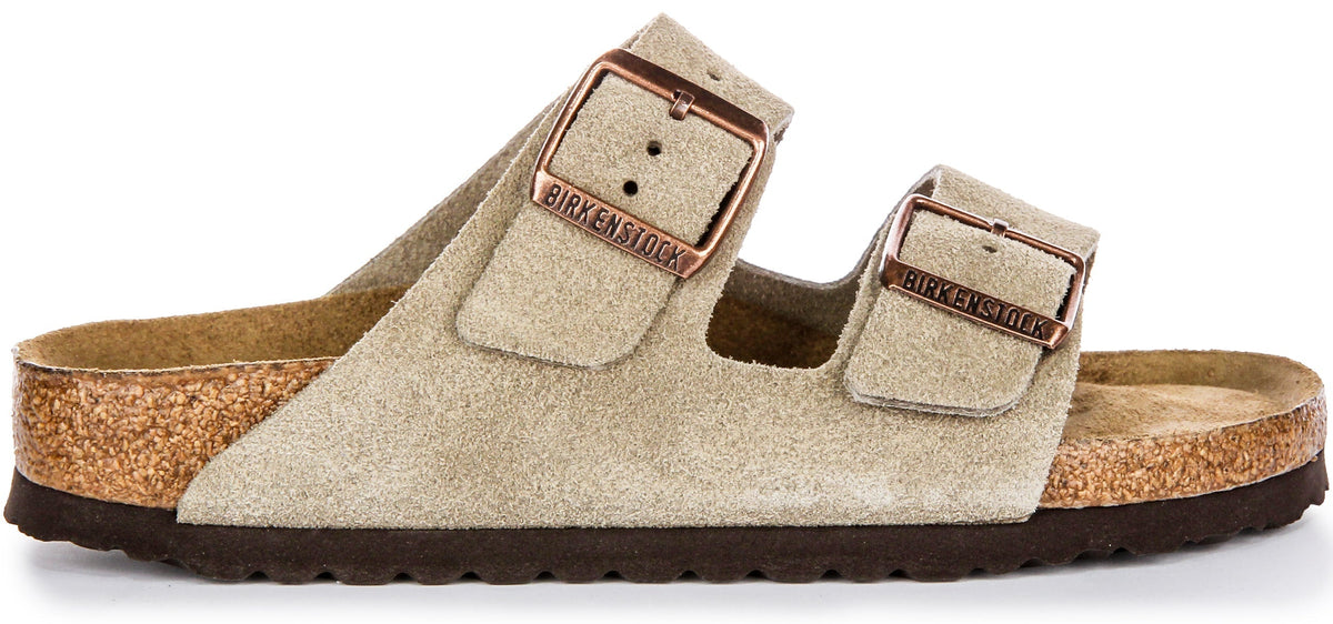 Birkenstock Arizona-sandalen | Taupe suède - zacht voetbed voor dames - smalle pasvorm