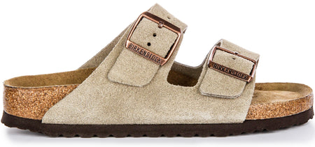 Birkenstock Arizona-sandalen | Taupe suède - zacht voetbed voor dames - smalle pasvorm