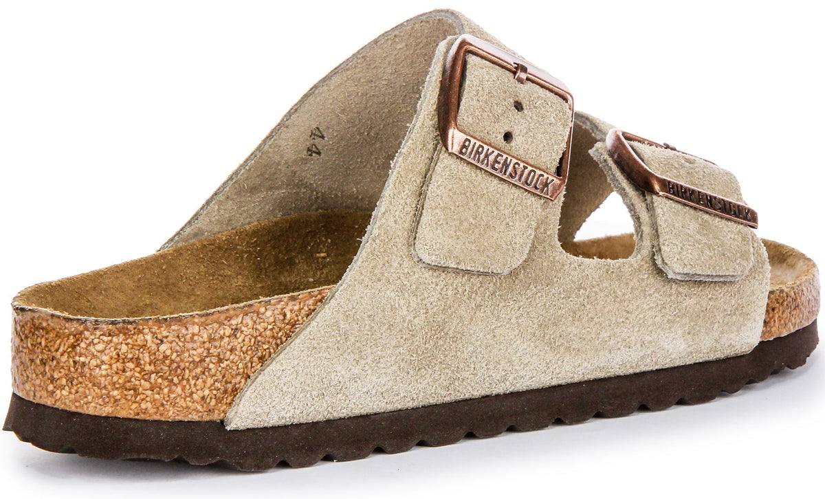 Birkenstock Arizona-sandalen | Taupe suède - zacht voetbed voor dames - smalle pasvorm