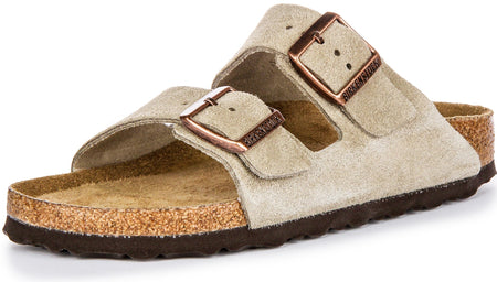 Birkenstock Arizona-sandalen | Taupe suède - zacht voetbed voor dames - smalle pasvorm