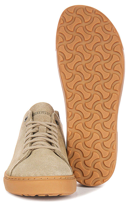 Sneakers Birkenstock Bend Low | pelle scamosciata color tortora da uomo e donna