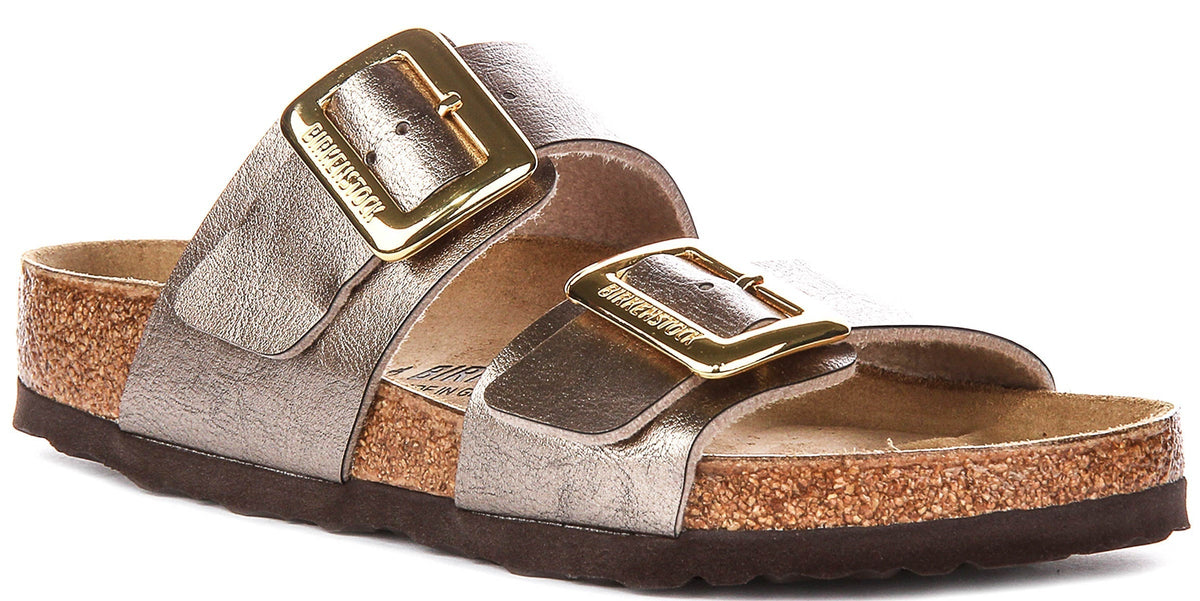 Birkenstock Sydney Cushion-träskor | Taupefärgat mockaläder för kvinnor – normal läst