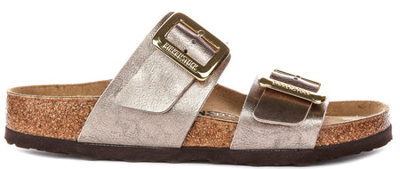 Birkenstock Sydney Cushion-träskor | Taupefärgat mockaläder för kvinnor – normal läst
