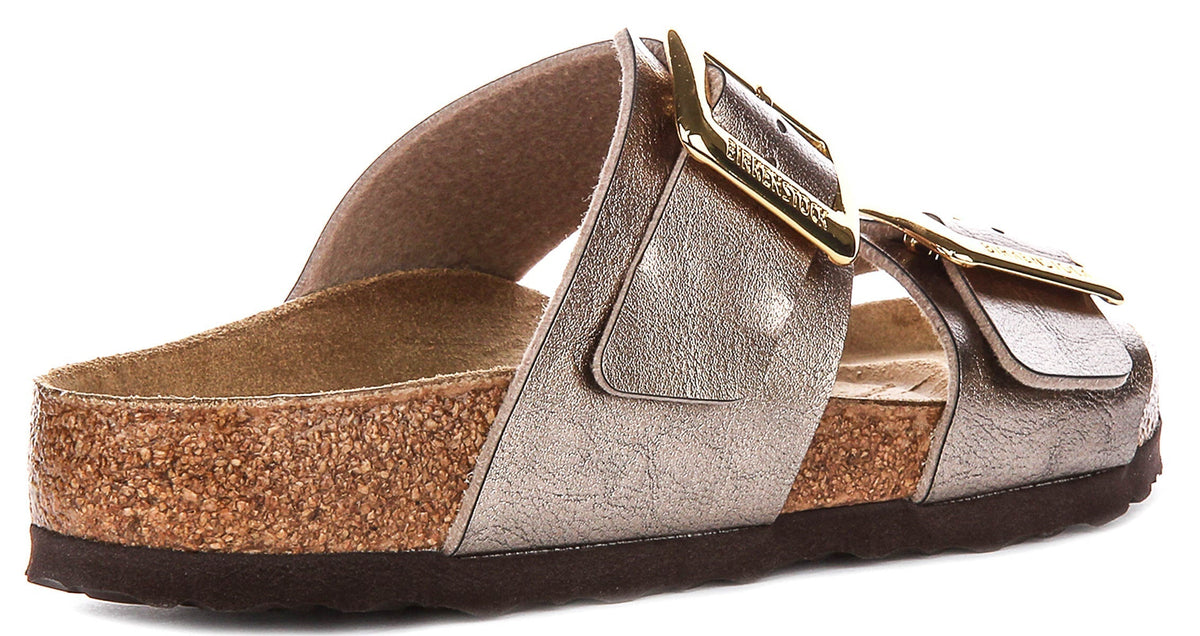 Birkenstock Sydney Cushion-träskor | Taupefärgat mockaläder för kvinnor – normal läst