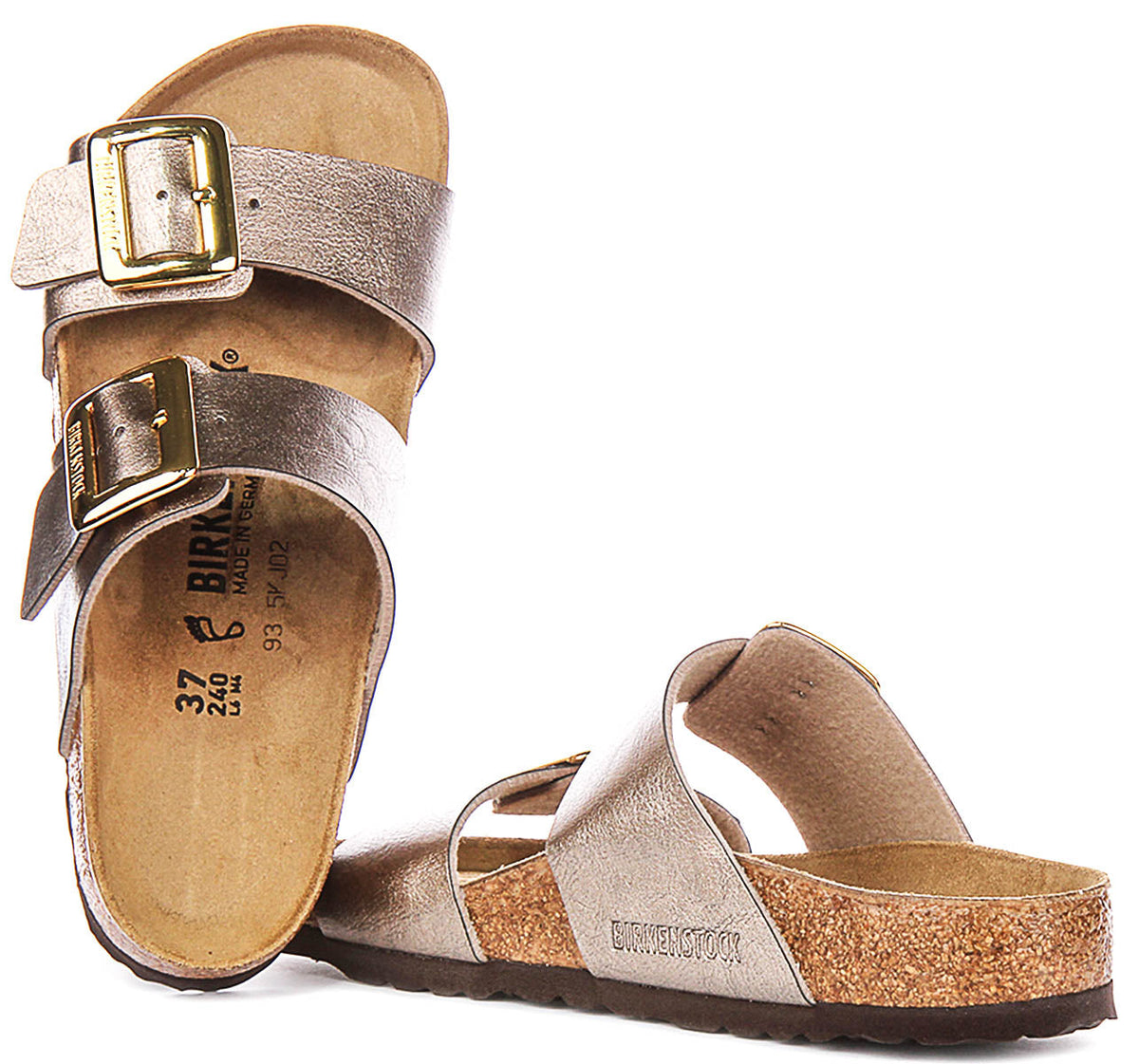 Birkenstock Sydney Cushion-träskor | Taupefärgat mockaläder för kvinnor – normal läst