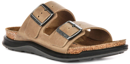 Birkenstock Arizona-sandalen | Tabakskleurig echt leer - Crosstown-zool voor dames - Normale pasvorm