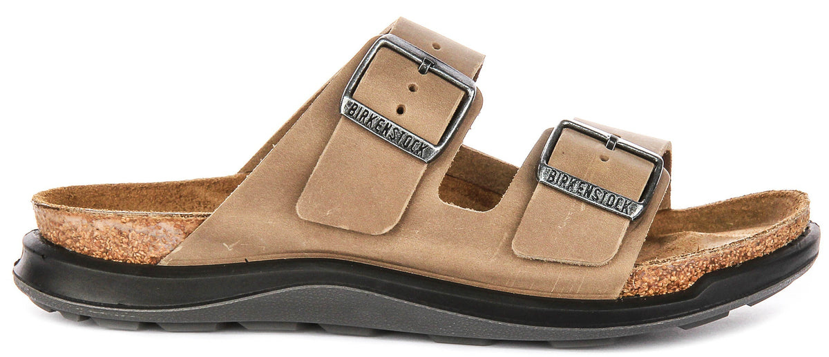 Birkenstock Arizona-sandalen | Tabakskleurig echt leer - Crosstown-zool voor dames - Normale pasvorm