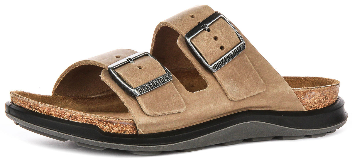 Birkenstock Arizona-sandalen | Tabakskleurig echt leer - Crosstown-zool voor dames - Normale pasvorm