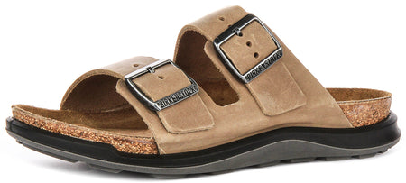 Birkenstock Arizona-sandalen | Tabakskleurig echt leer - Crosstown-zool voor dames - Normale pasvorm